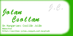 jolan csollan business card